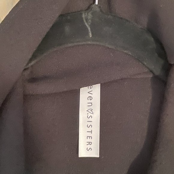 Seven Sisters Lightweight Draped Black Cardigan - Picture 3 of 4